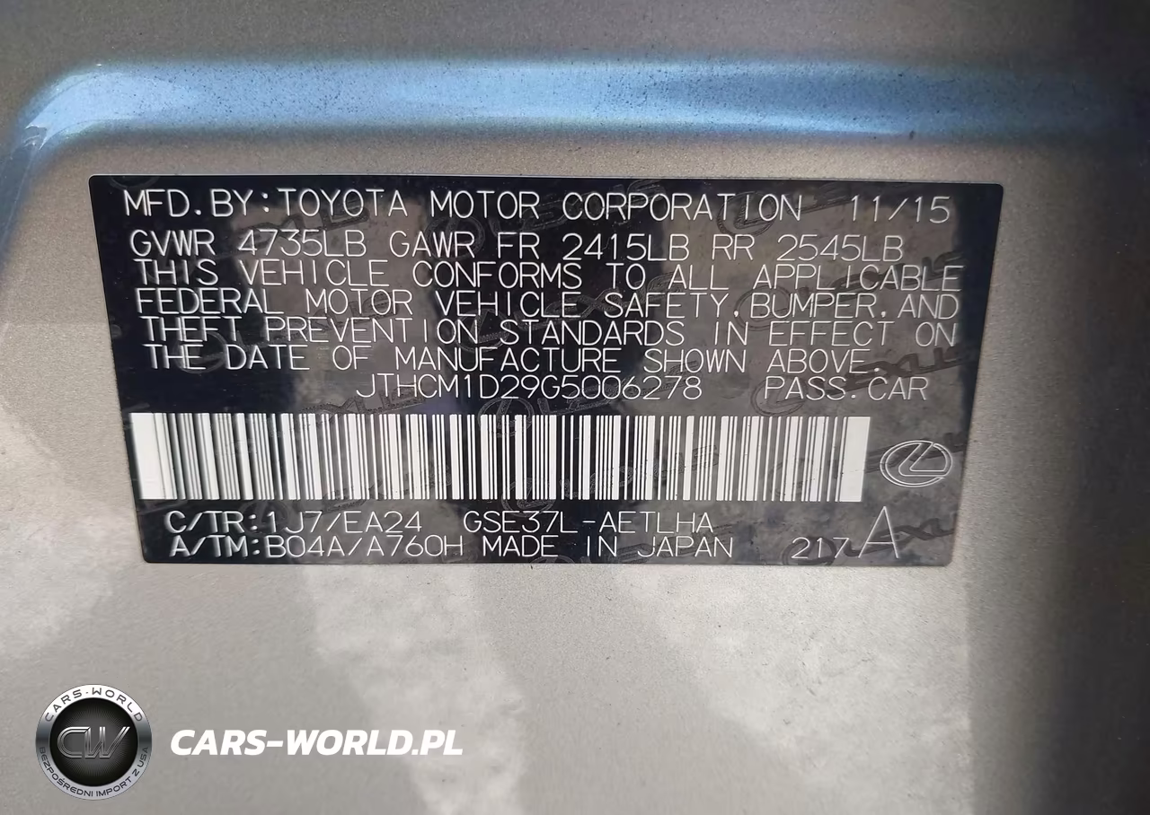 2016 Lexus Is 300 VIN:JTHCM1D29G5006278 - 9
