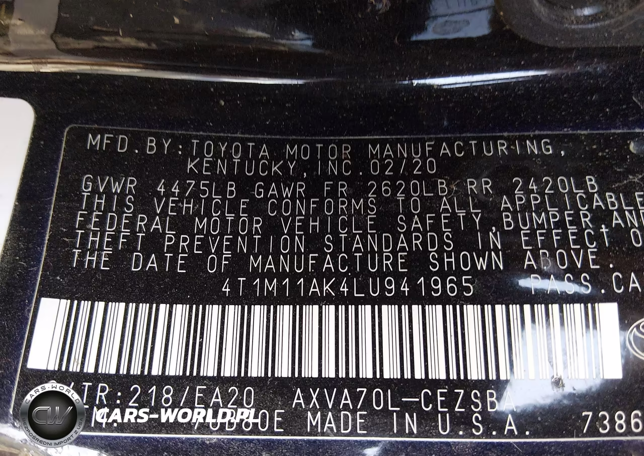 2020 Toyota Camry Se VIN:4T1M11AK4LU941965 - 9
