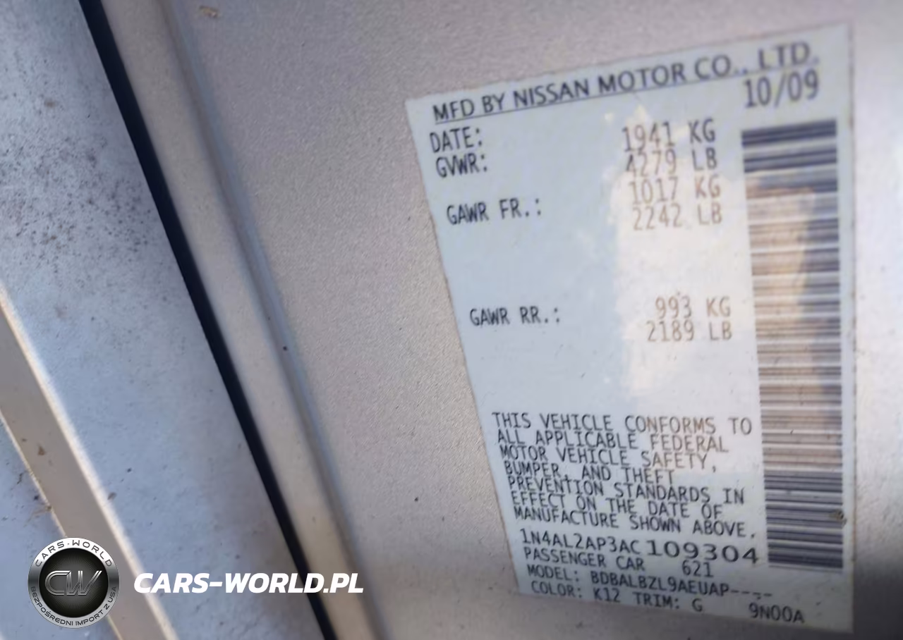 2010 Nissan Altima 2.5 S VIN:1N4AL2AP3AC109304 - 9