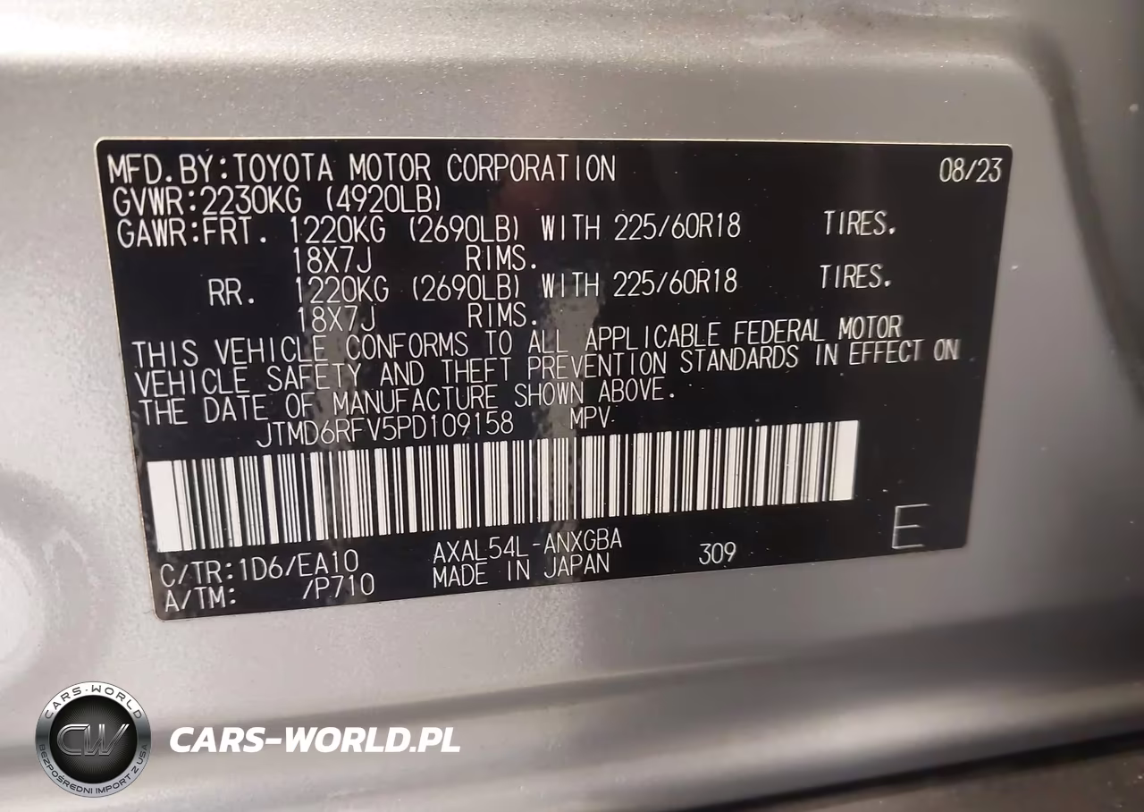 2023 Toyota Rav4 Hybrid Limited VIN:JTMD6RFV5PD109158 - 9