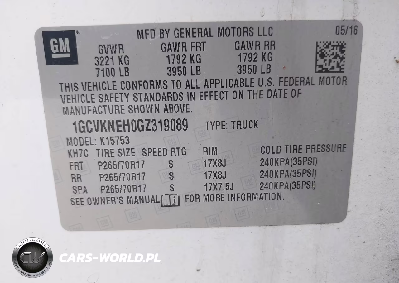 2016 Chevrolet Silverado 1500 Wt VIN:1GCVKNEH0GZ319089 - 9