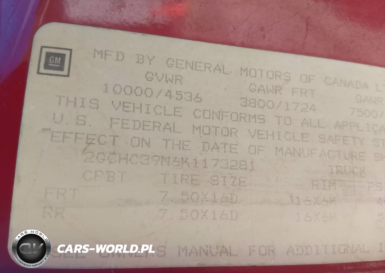 1989 Chevrolet Gmt-400 C3500 VIN:2GCHC39N6K1173281 - 9