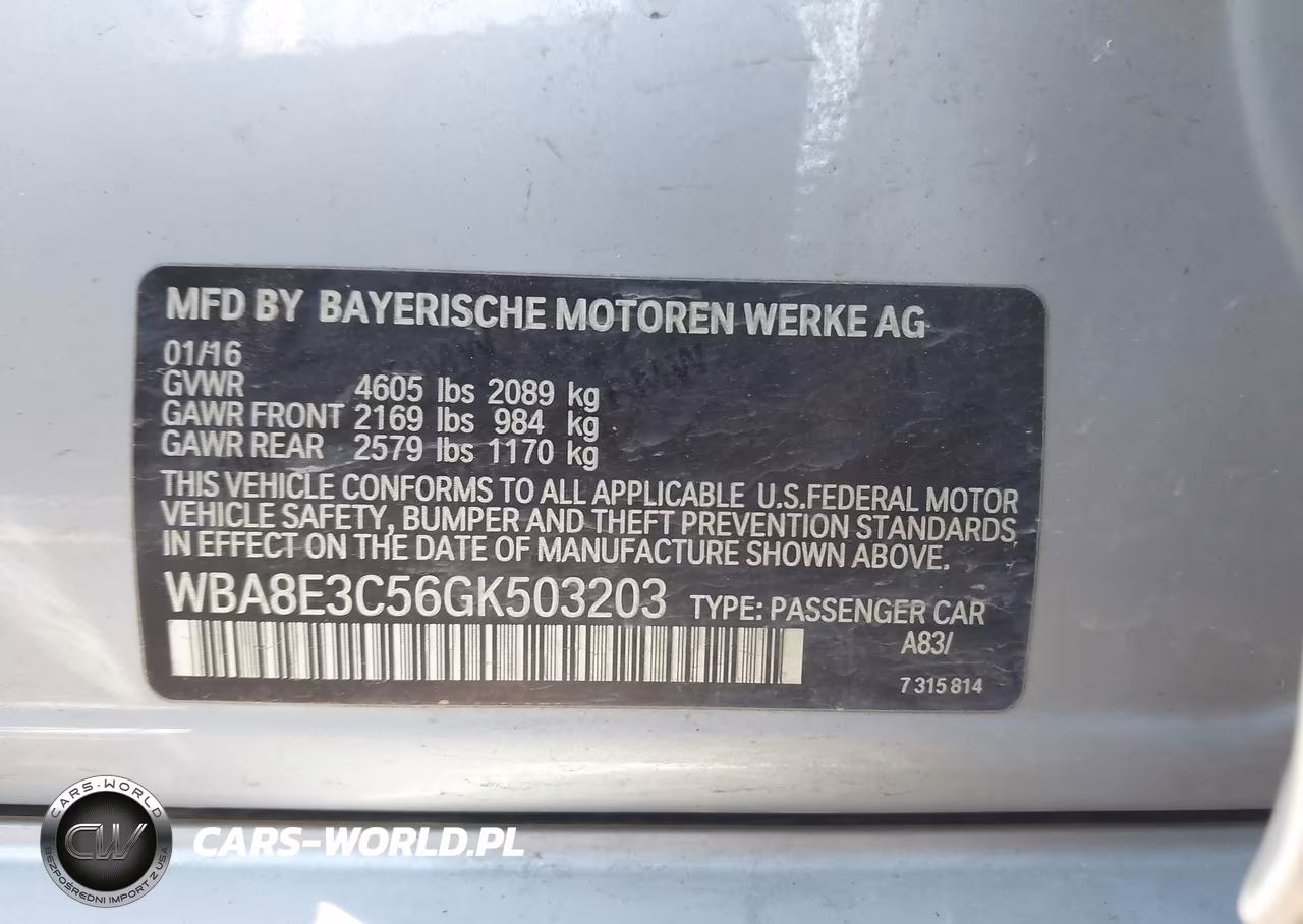2016 BMW 328I xDrive VIN:WBA8E3C56GK503203 - 9