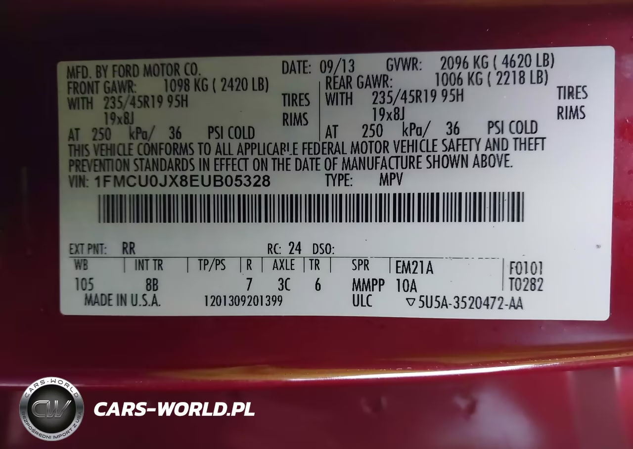 2014 Ford Escape Titanium VIN:1FMCU0JX8EUB05328 - 9