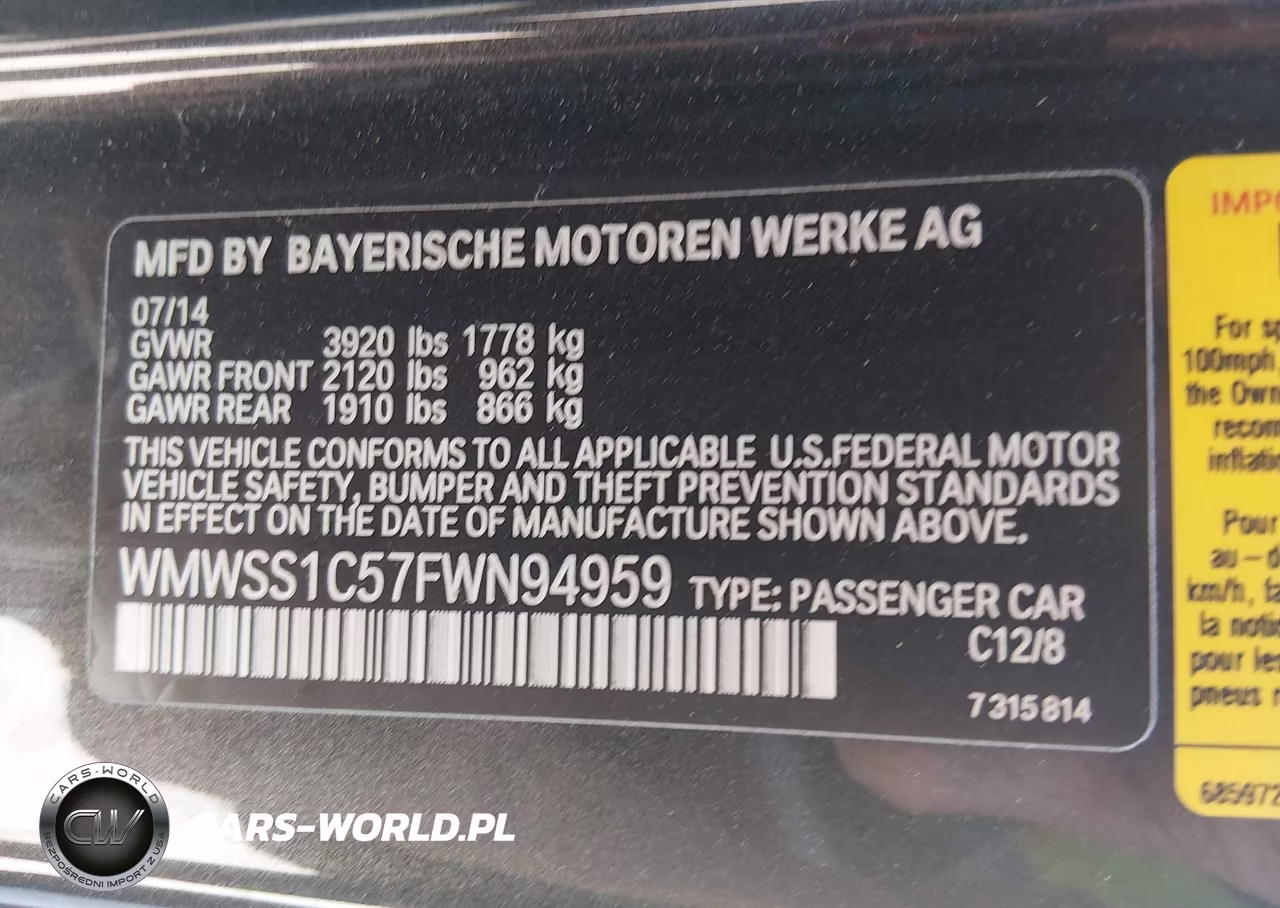2015 Mini Cooper Paceman VIN:WMWSS1C57FWN94959 - 9