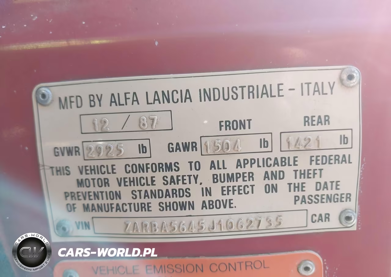 1988 Alfa Romeo Spider Graduate VIN:ZARBA5645J1062735 - 9