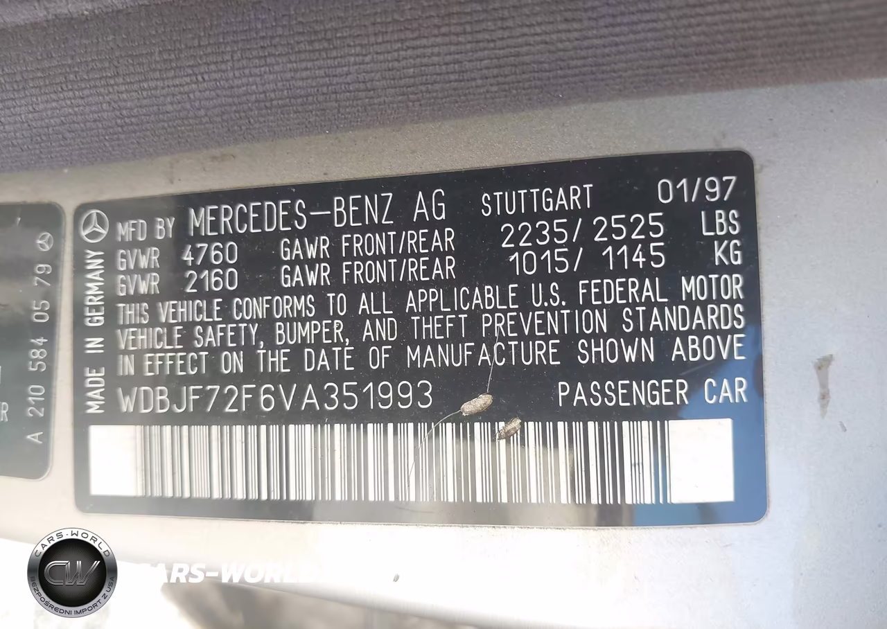 1997 Mercedes-Benz E 420 VIN:WDBJF72F6VA351993 - 9