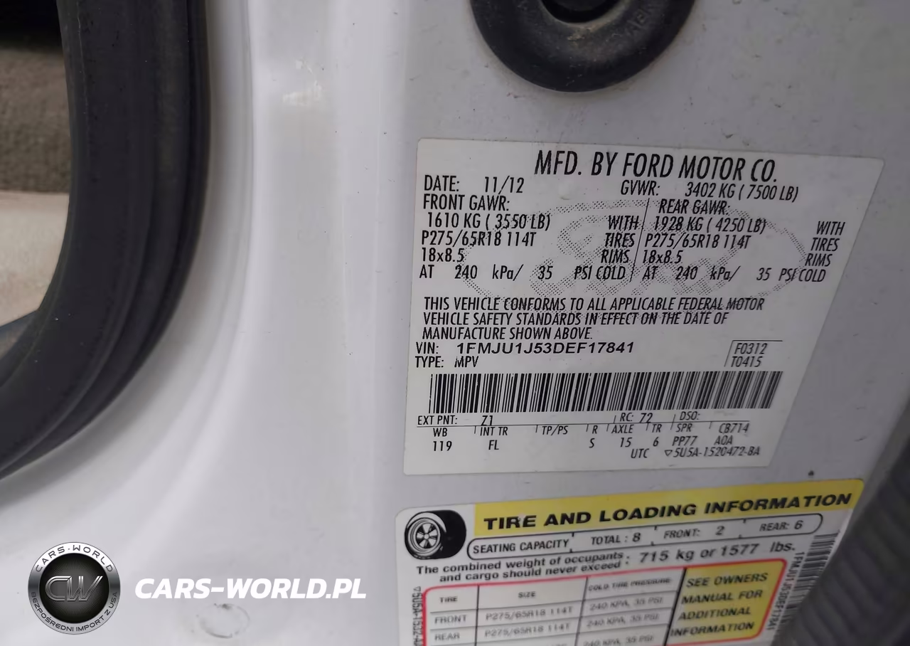 2013 Ford Expedition Xlt VIN:1FMJU1J53DEF17841 - 9