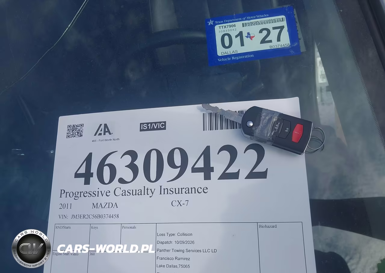 2011 Mazda Cx-7 I Touring VIN:JM3ER2C56B0374458 - 11
