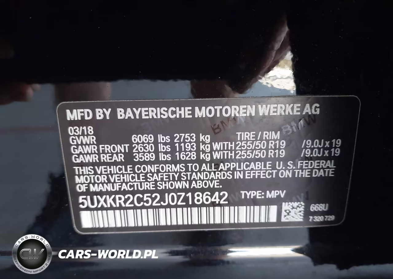 2018 BMW X5 Sdrive35I VIN:5UXKR2C52J0Z18642 - 9