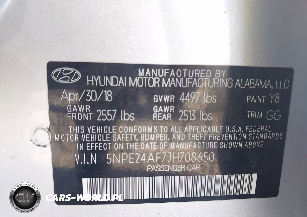 2018 Hyundai Sonata Se VIN:5NPE24AF7JH708650 - 9