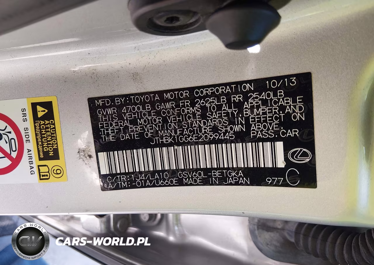 2014 Lexus Es 350 VIN:JTHBK1GG6E2099445 - 9