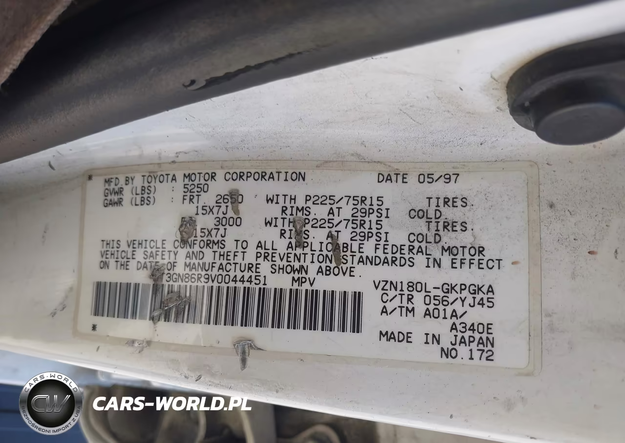 1997 Toyota 4Runner Sr5 V6 VIN:JT3GN86R9V0044451 - 9
