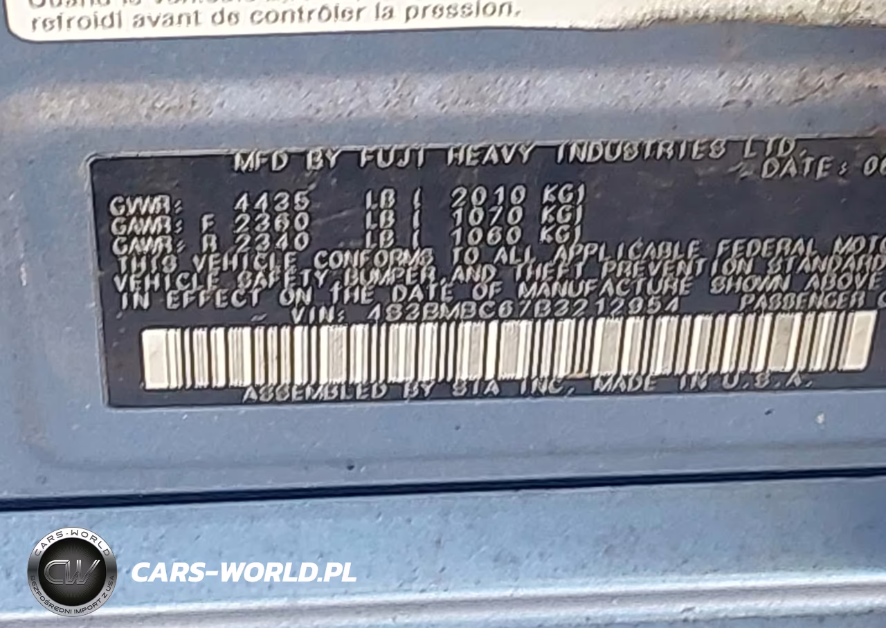 2011 Subaru Legacy 2.5I Premium VIN:4S3BMBC67B3212954 - 9