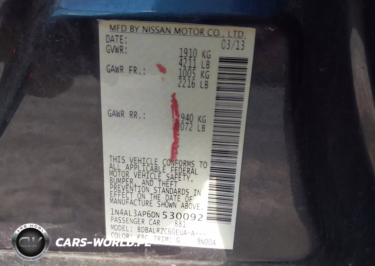 2013 Nissan Altima 2.5 S VIN:1N4AL3AP6DN530092 - 9
