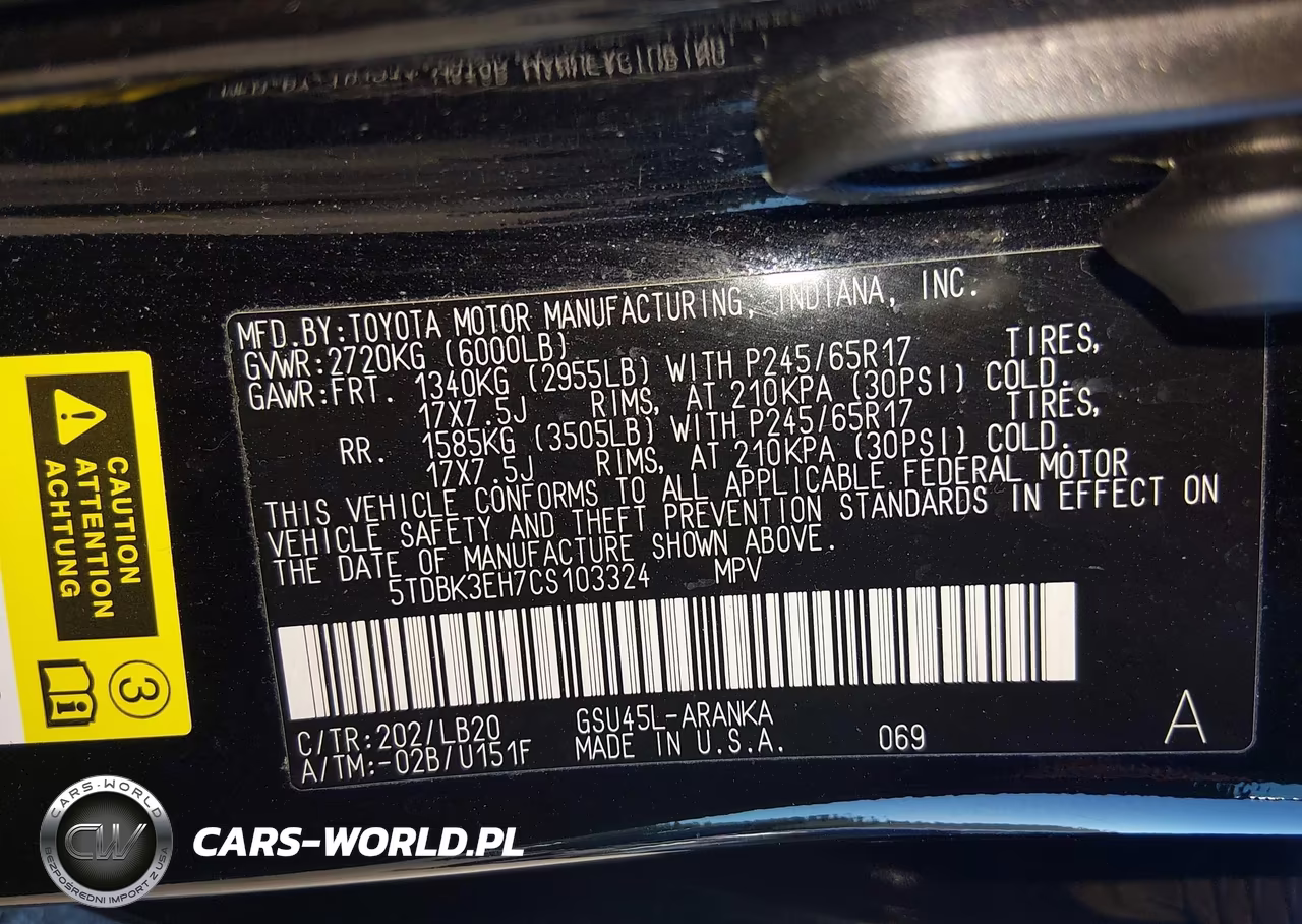 2012 Toyota Highlander Se V6 VIN:5TDBK3EH7CS103324 - 9