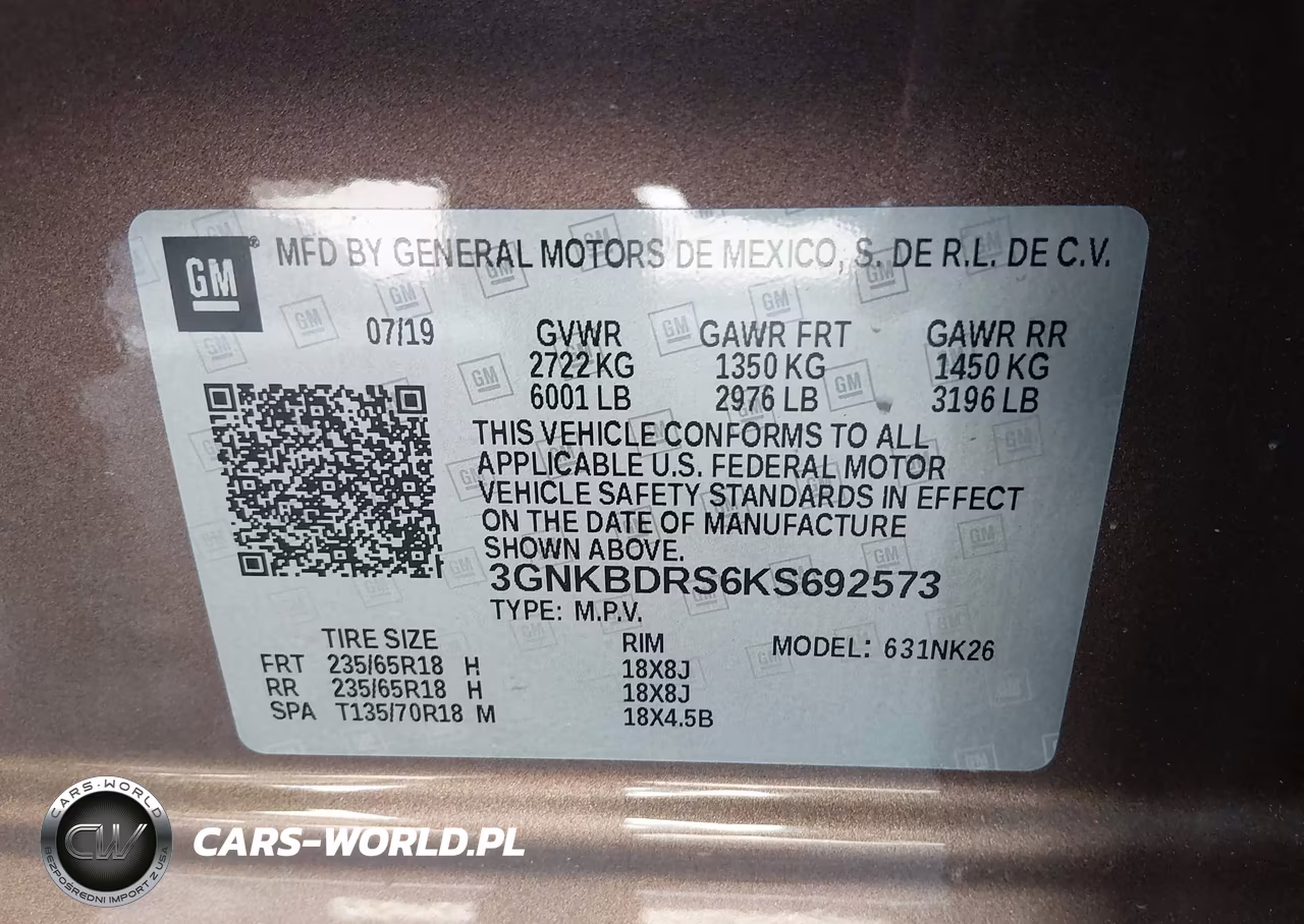2019 Chevrolet Blazer VIN:3GNKBDRS6KS692573 - 9