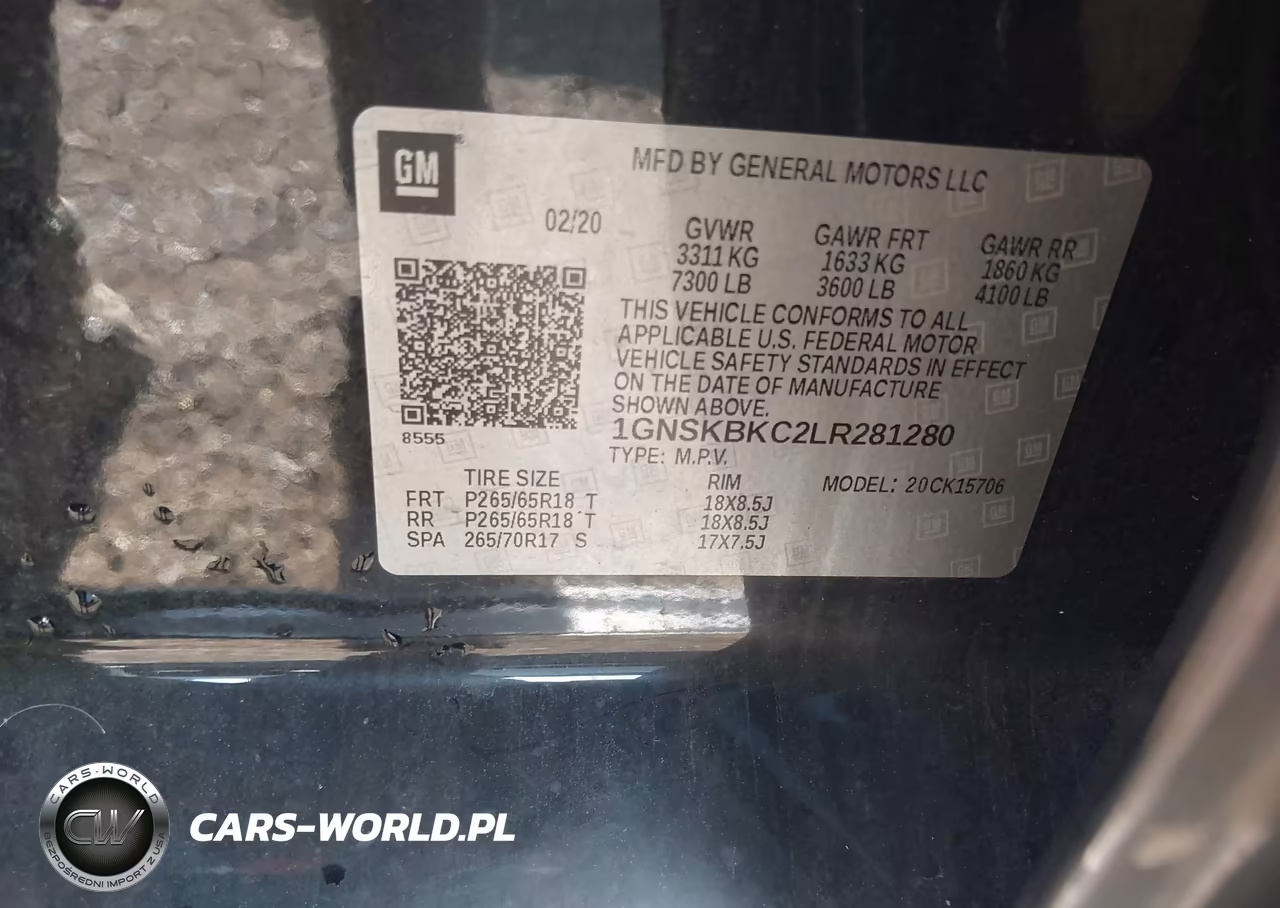 2020 Chevrolet Tahoe 4Wd Lt VIN:1GNSKBKC2LR281280 - 9
