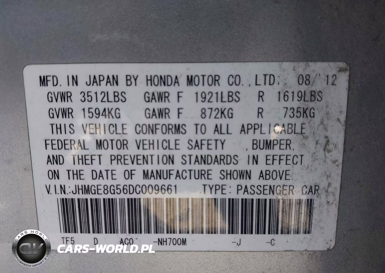 2013 Honda Fit Sport VIN:JHMGE8G56DC009661 - 9