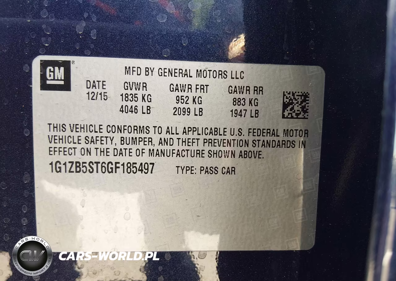 2016 Chevrolet Malibu Ls VIN:1G1ZB5ST6GF185497 - 9