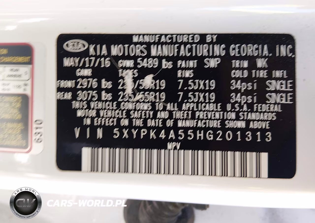 2017 Kia Sorento 3.3L Sxl VIN:5XYPK4A55HG201313 - 9