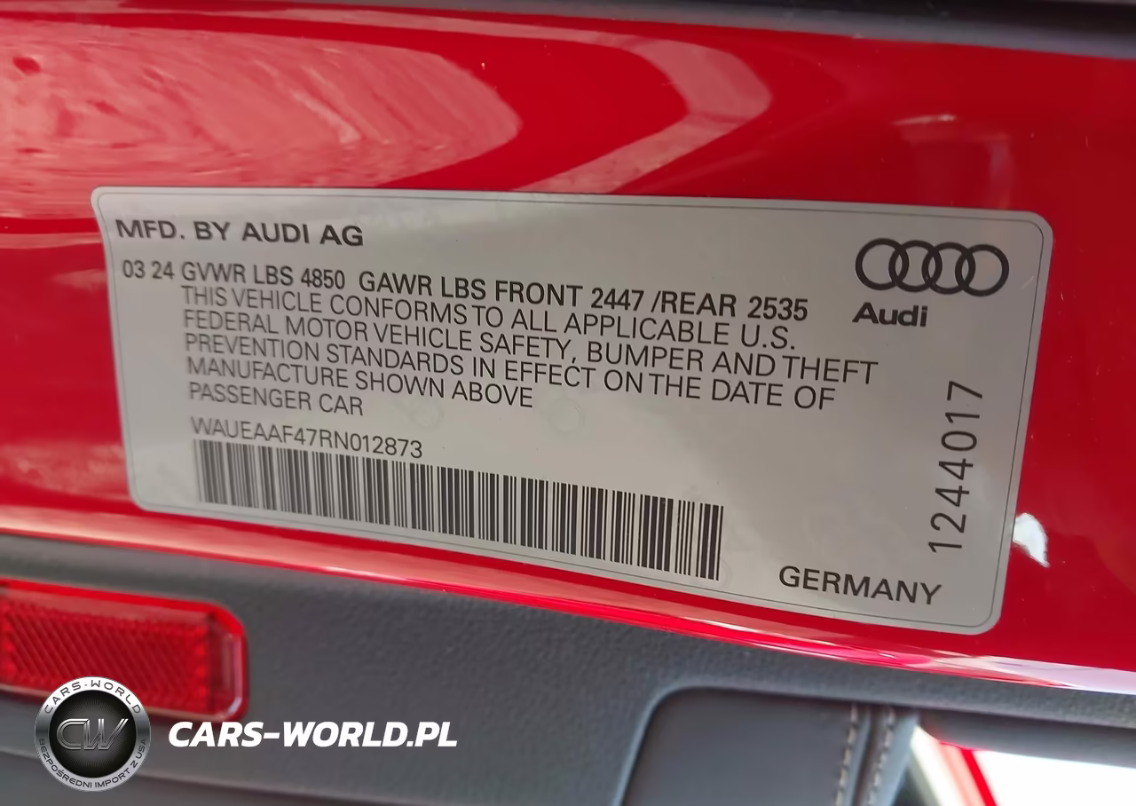 2024 Audi A4 Premium Plus 45 Tfsi S Line Quattro S Tronic VIN:WAUEAAF47RN012873 - 9