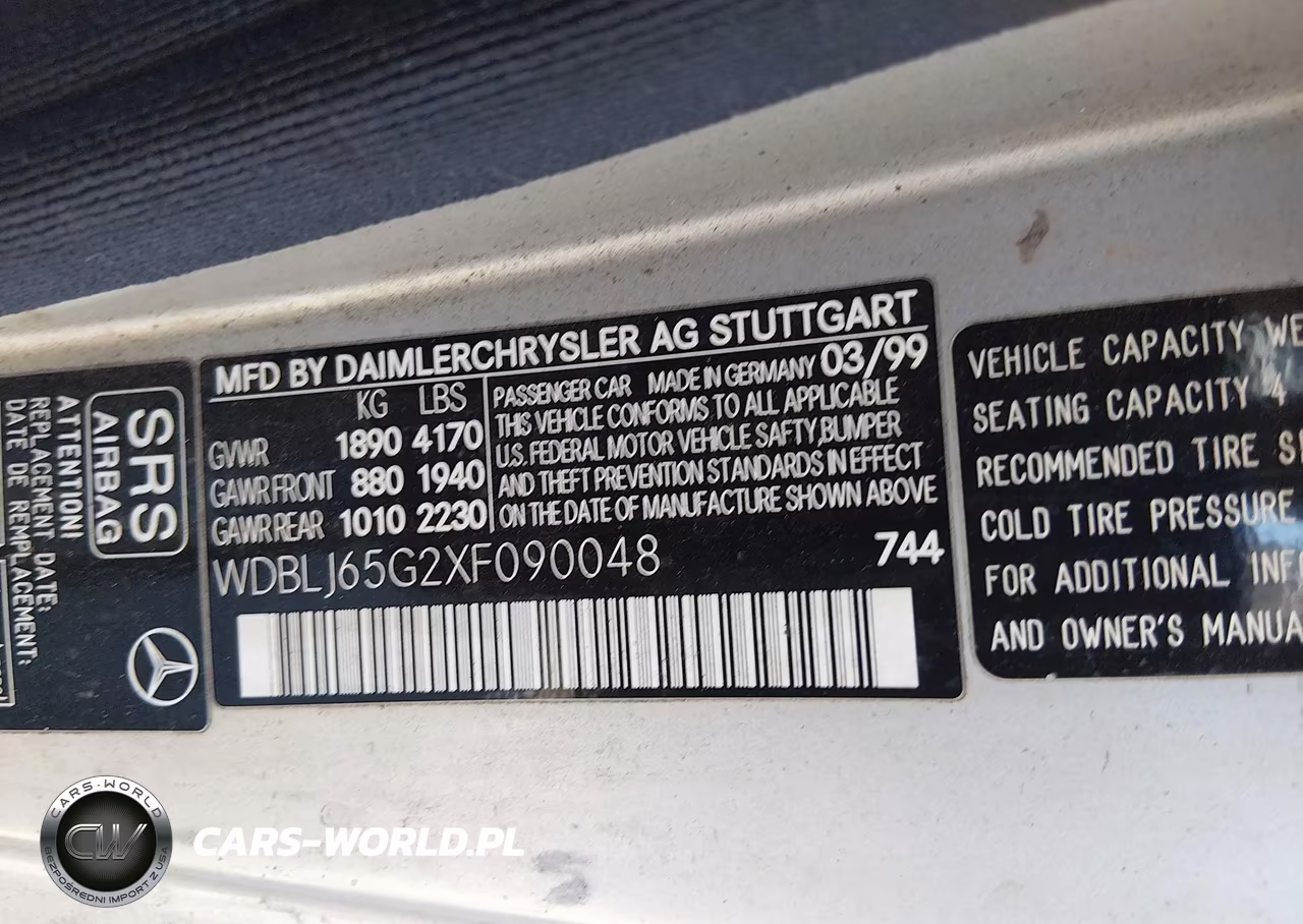 1999 Mercedes-Benz Clk 320 VIN:WDBLJ65G2XF090048 - 9