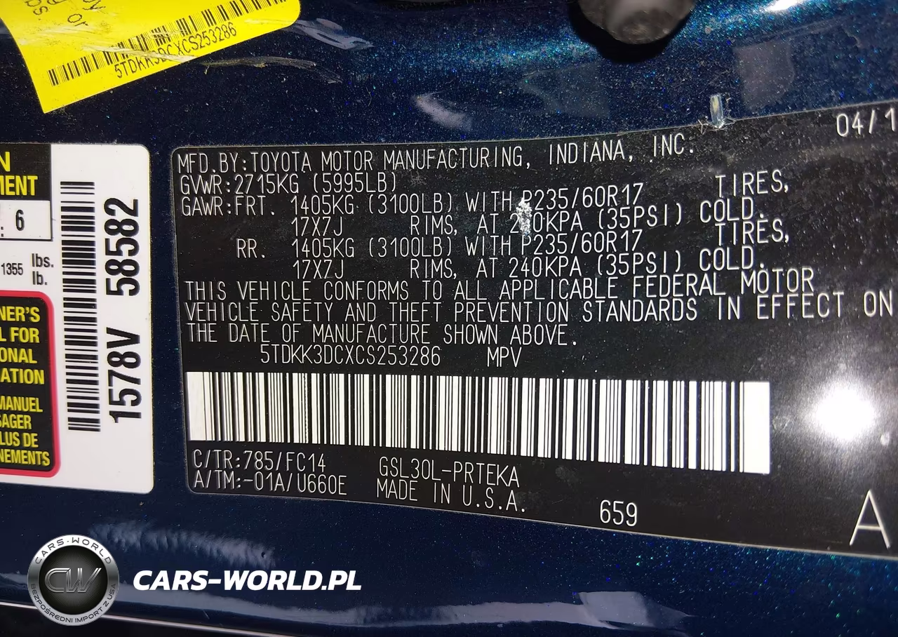 2012 Toyota Sienna Le V6 8 Passenger VIN:5TDKK3DCXCS253286 - 9