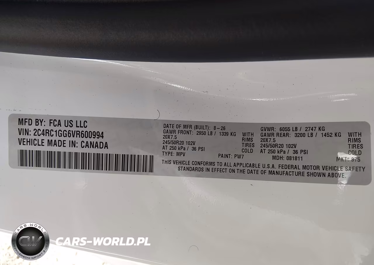 2027 Chrysler Pacifica VIN:2C4RC1GG6VR600994 - 9
