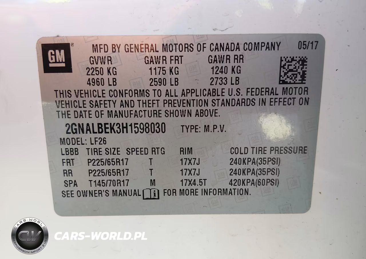2017 Chevrolet Equinox Ls VIN:2GNALBEK3H1598030 - 9