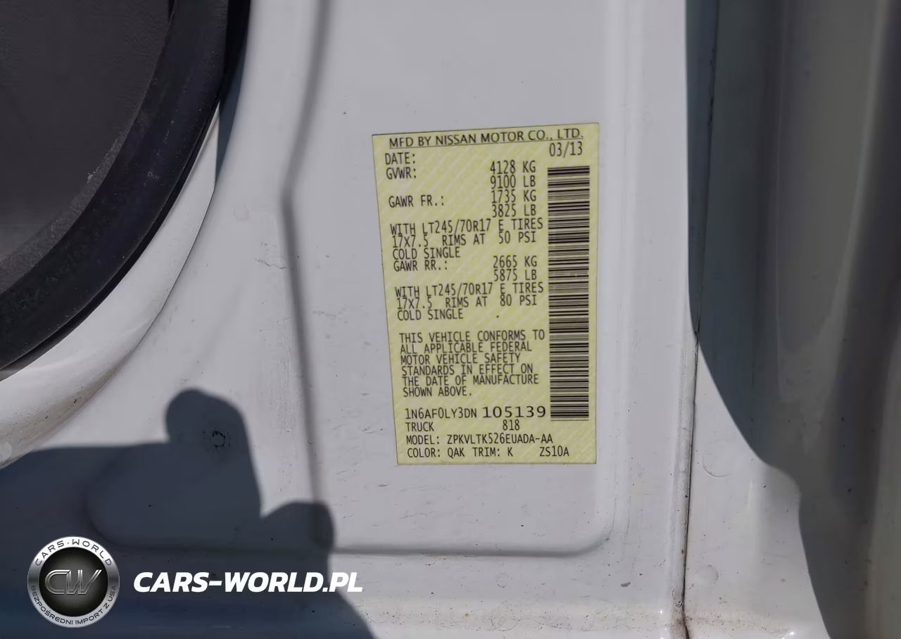 2013 Nissan Nv Cargo Nv2500 Hd Sv V8 VIN:1N6AF0LY3DN105139 - 9