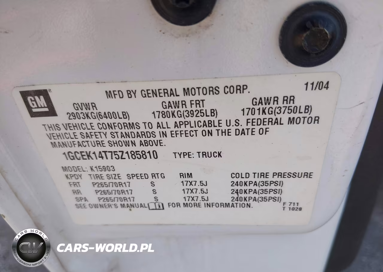 2005 Chevrolet Silverado 1500 Work Truck VIN:1GCEK14T75Z185810 - 9