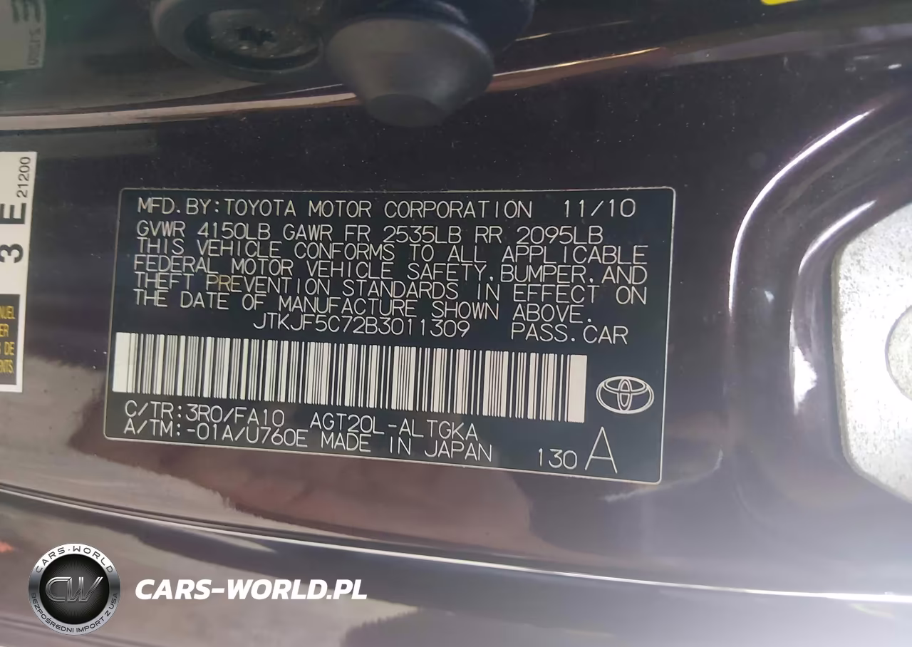 2011 Scion Tc VIN:JTKJF5C72B3011309 - 9
