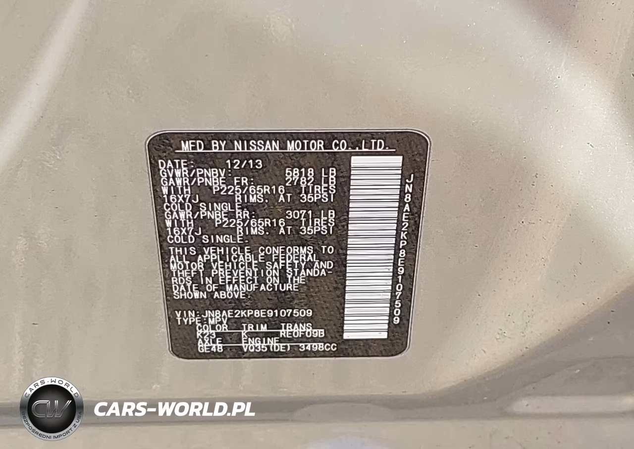2014 Nissan Quest Le-S-Sl-Sv VIN:JN8AE2KP8E9107509 - 9
