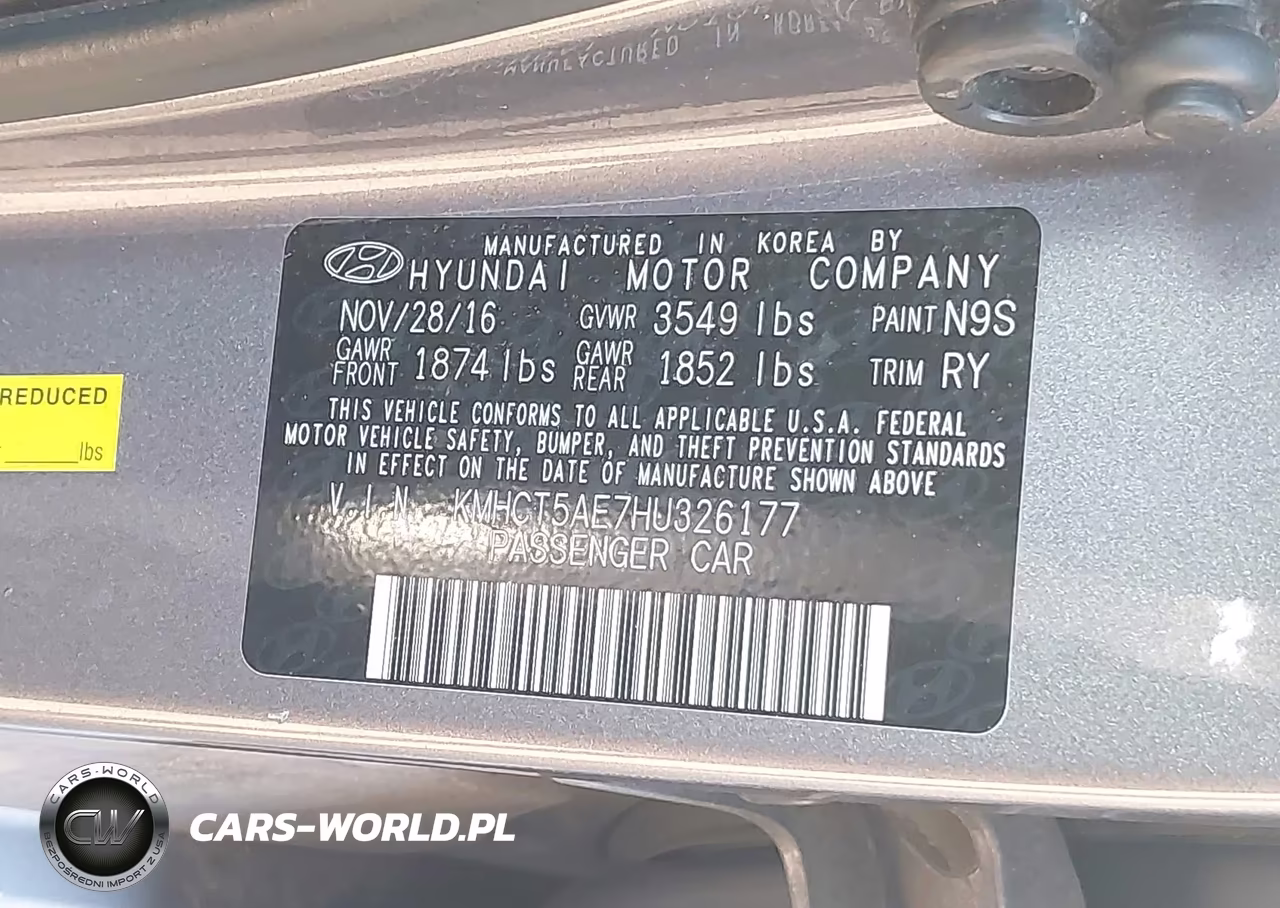 2017 Hyundai Accent Se VIN:KMHCT5AE7HU326177 - 9