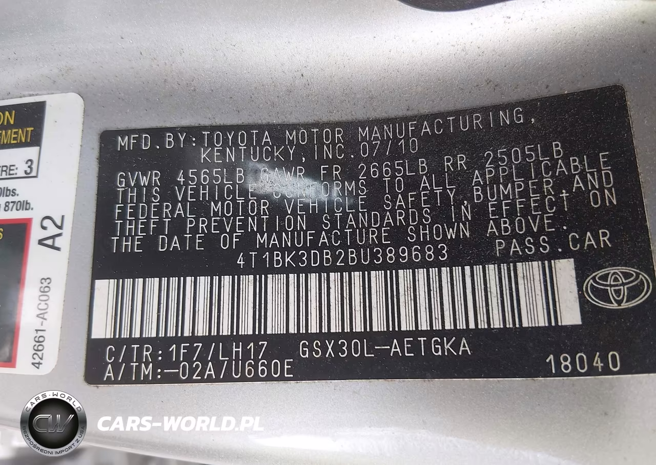 2011 Toyota Avalon VIN:4T1BK3DB2BU389683 - 9