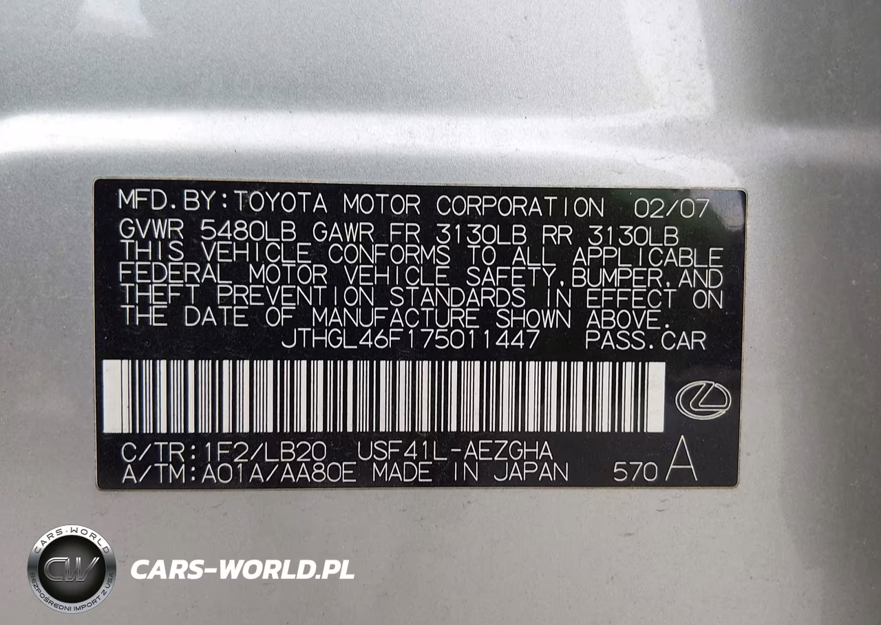 2007 Lexus Ls 460 L VIN:JTHGL46F175011447 - 9