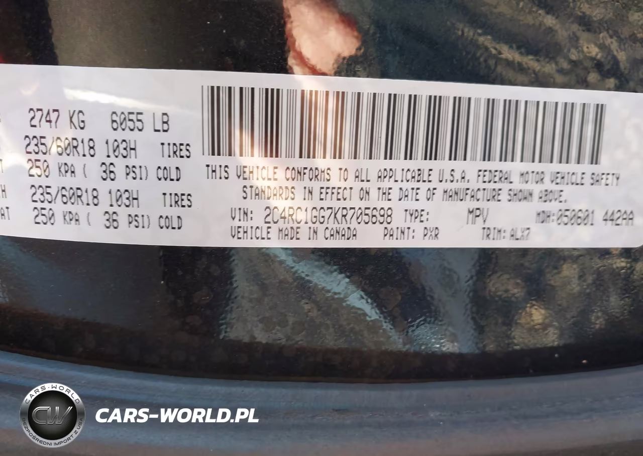 2019 Chrysler Pacifica Limited VIN:2C4RC1GG7KR705698 - 9