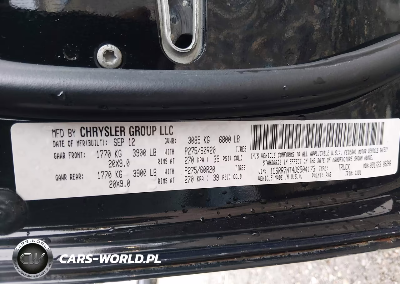 2013 Ram 1500 Laramie VIN:1C6RR7NT4DS504173 - 9