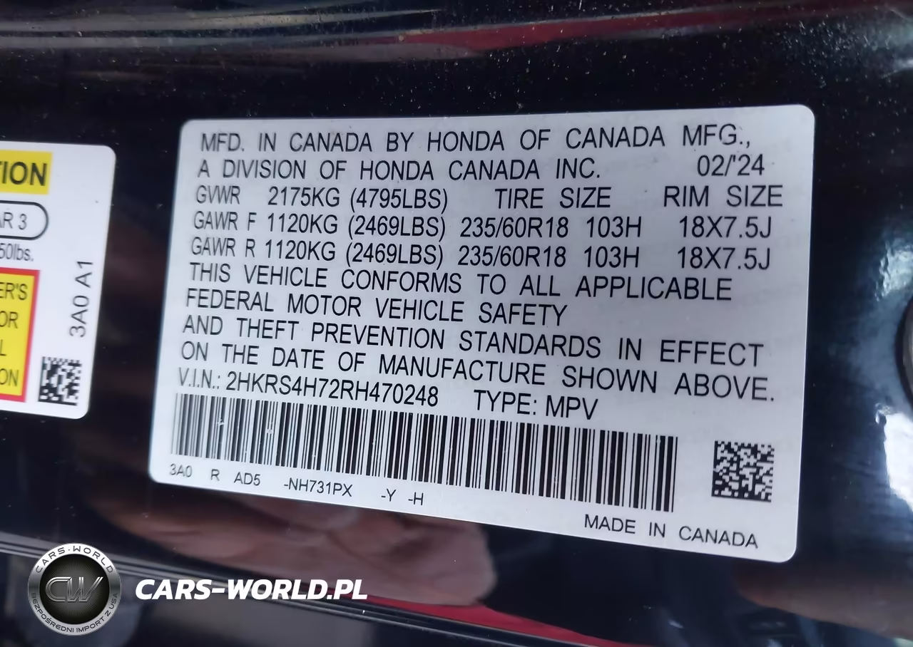 2024 Honda Cr-V Ex-L Awd VIN:2HKRS4H72RH470248 - 9