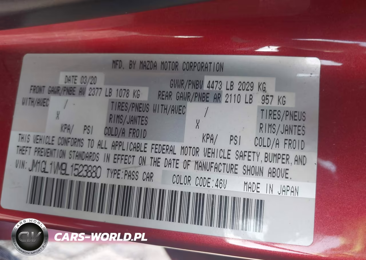 2020 Mazda Mazda6 Touring VIN:JM1GL1VM9L1523880 - 9