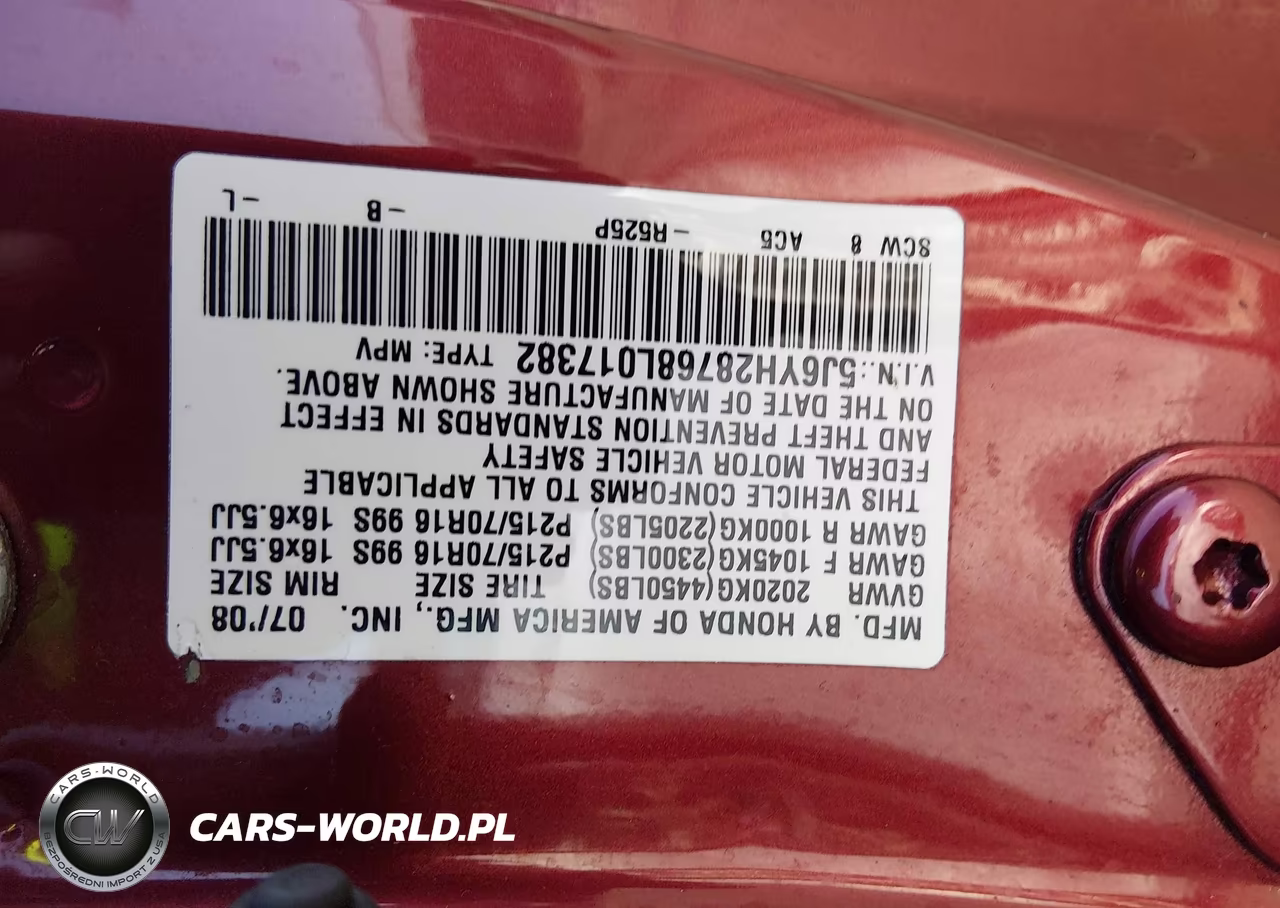 2008 Honda Element Ex VIN:5J6YH28768L017382 - 9