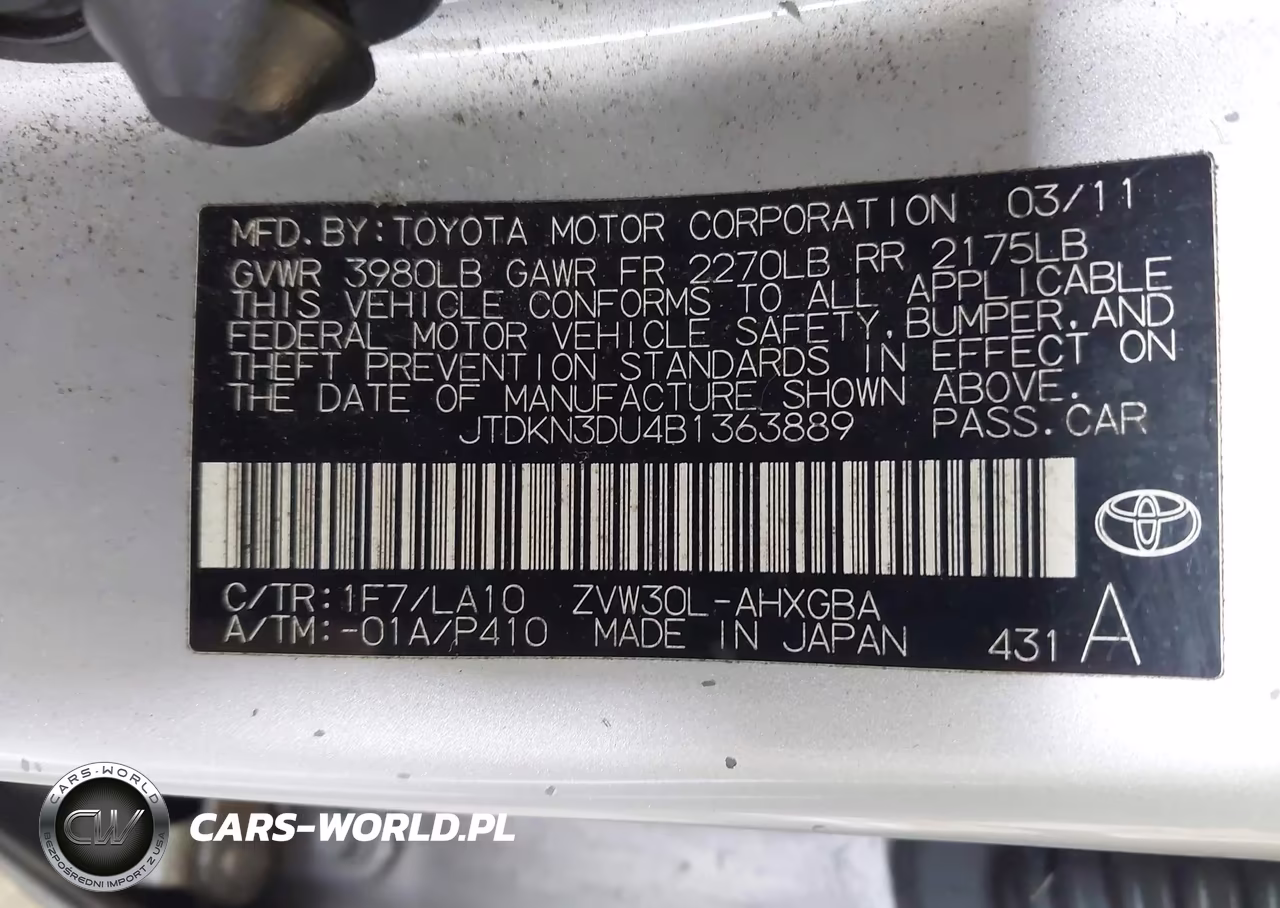 2011 Toyota Prius Four VIN:JTDKN3DU4B1363889 - 9