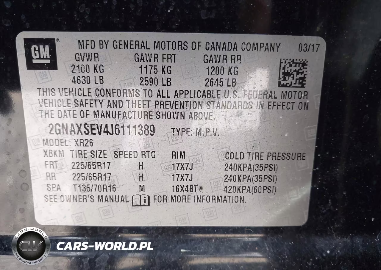 2018 Chevrolet Equinox Lt VIN:2GNAXSEV4J6111389 - 9