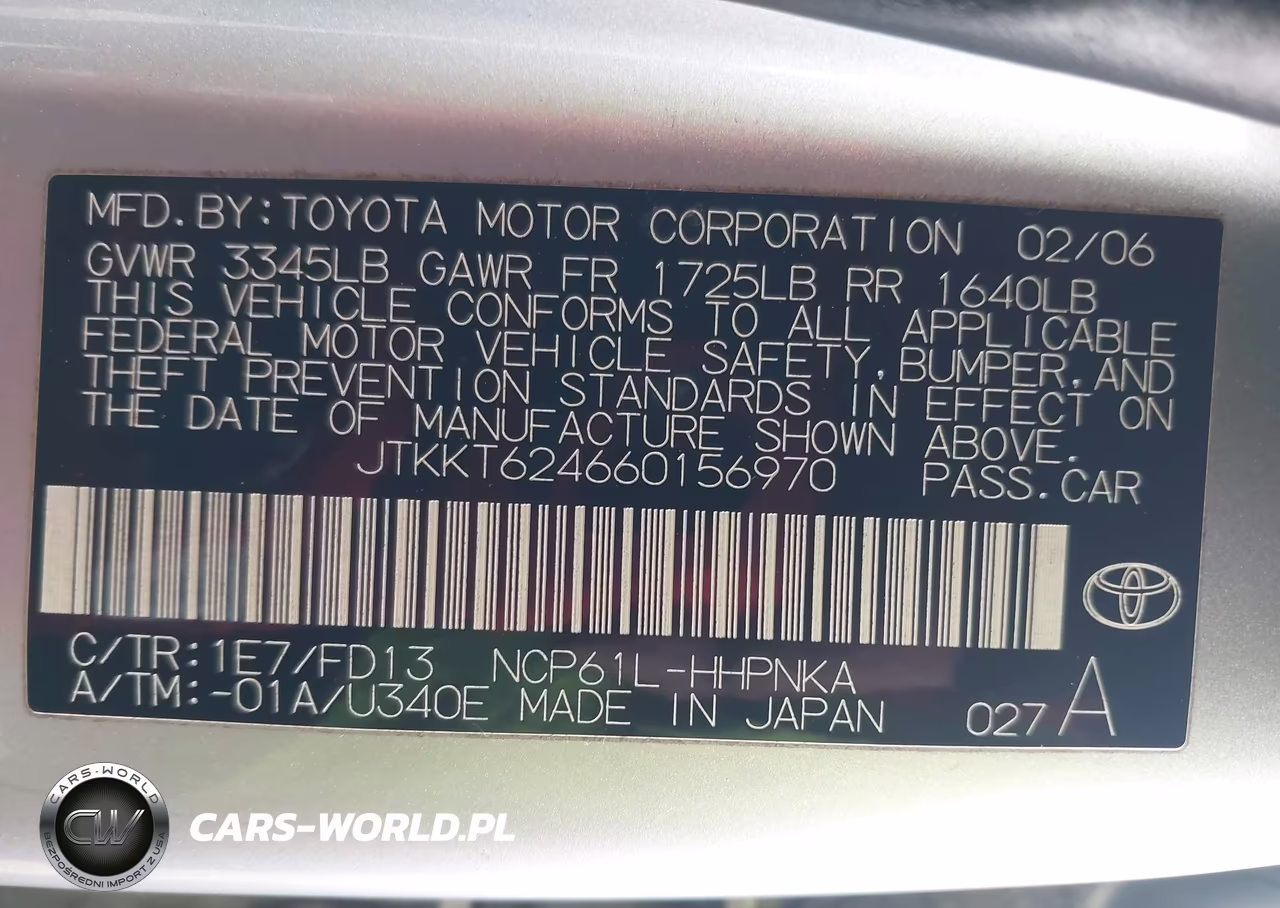 2006 Scion Xa VIN:JTKKT624660156970 - 9