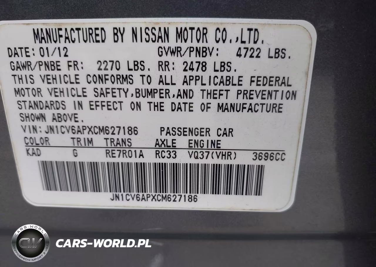 2012 Infiniti G37 Journey VIN:JN1CV6APXCM627186 - 9
