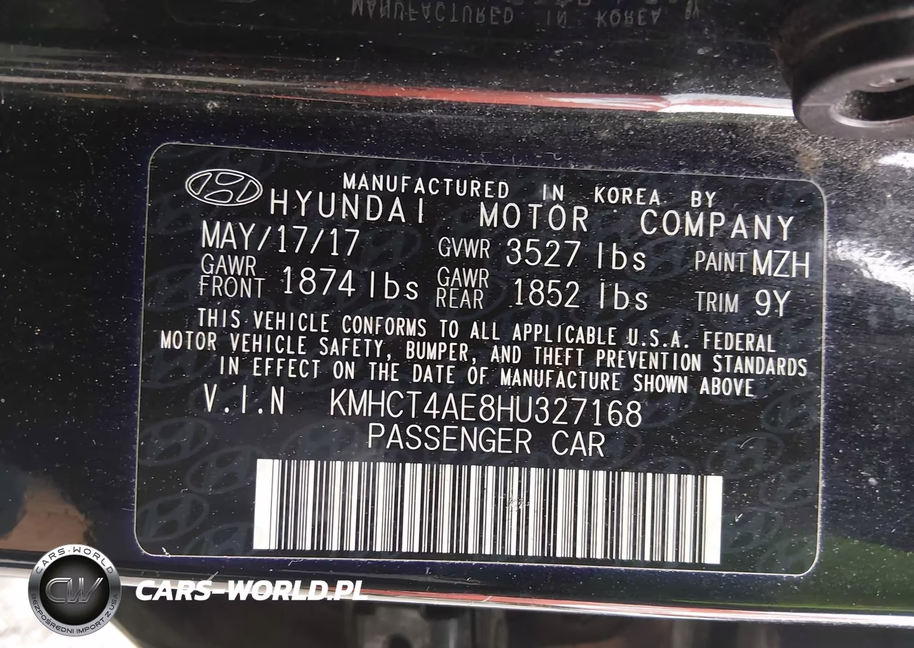 2017 Hyundai Accent Se VIN:KMHCT4AE8HU327168 - 9