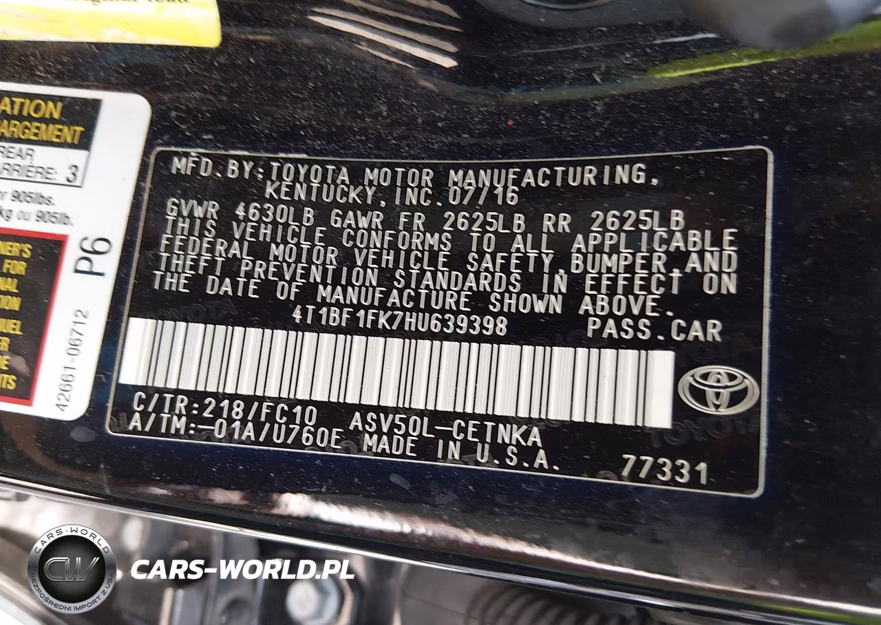 2017 Toyota Camry Le VIN:4T1BF1FK7HU639398 - 9