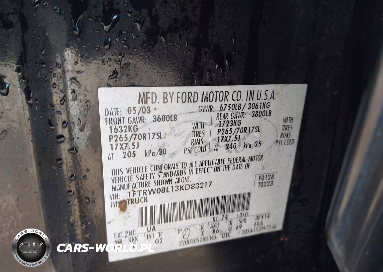 2003 Ford F-150 Lariat-Xlt VIN:1FTRW08L13KD83217 - 9