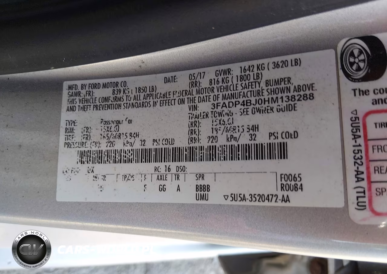 2017 Ford Fiesta Se VIN:3FADP4BJ0HM138288 - 9